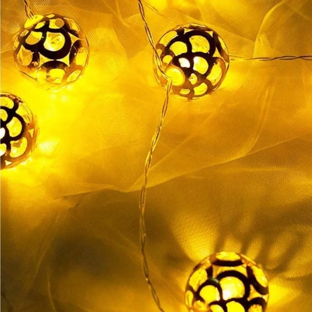 Decorative Gold LED battery operated string of lights- 2 strands
